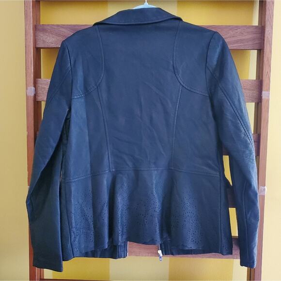 Dennis Basso Faux Leather Jacket, Sz S - Picture 6 of 7